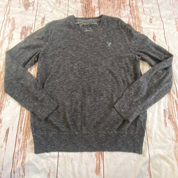 American Eagle Outfitters Other - American Eagle Outfitters mens v-neck sweater-heather gray-size Large-guc